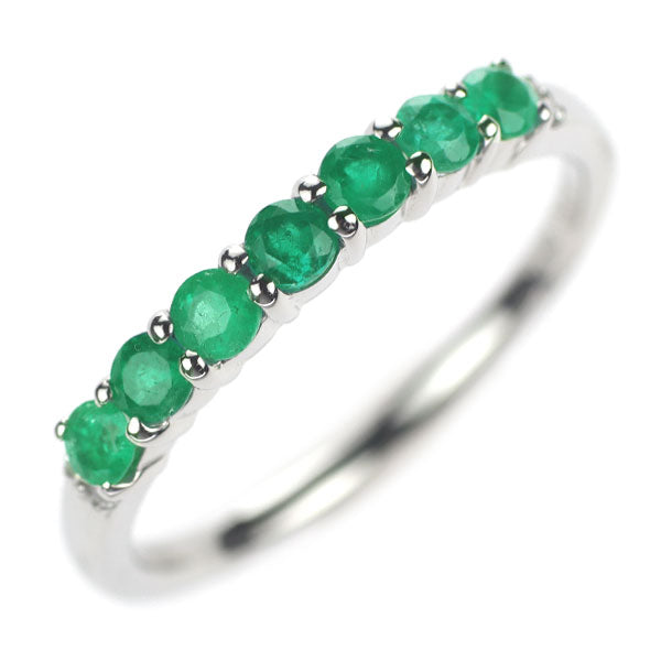 Pt950 Emerald Diamond Ring 0.40ct D0.01ct 