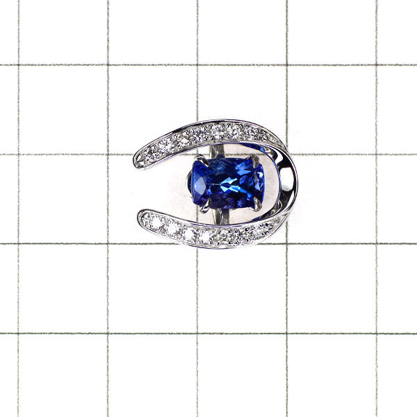 Pt900 タンザナイト ダイヤモンド ペンダントトップ 1.72ct D0.21ct