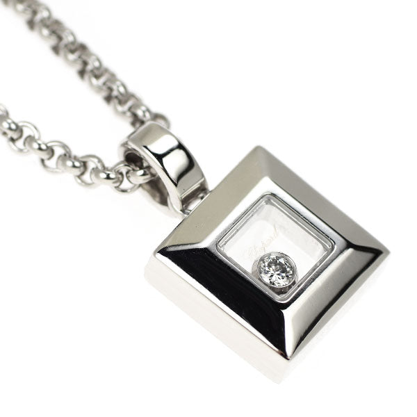 Chopard K18WG Diamond Pendant Necklace Happy Diamond 