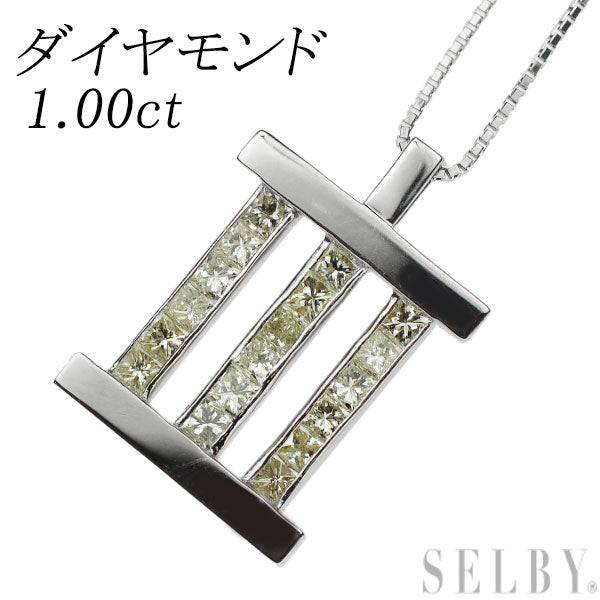 Pt900/ Pt850 プリンセスカット ダイヤモンド ペンダントネックレス 1.00ct – セルビーオンラインストア