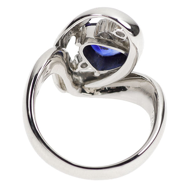 Pt900 Sapphire Diamond Ring 1.715ct D0.20ct 