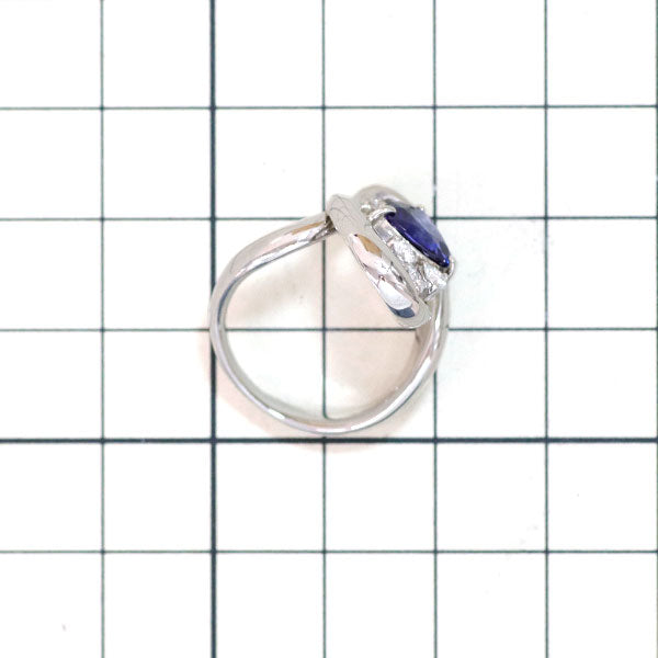 Pt900 Sapphire Diamond Ring 1.715ct D0.20ct 