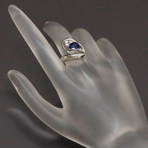 Pt900 Sapphire Diamond Ring 1.715ct D0.20ct 