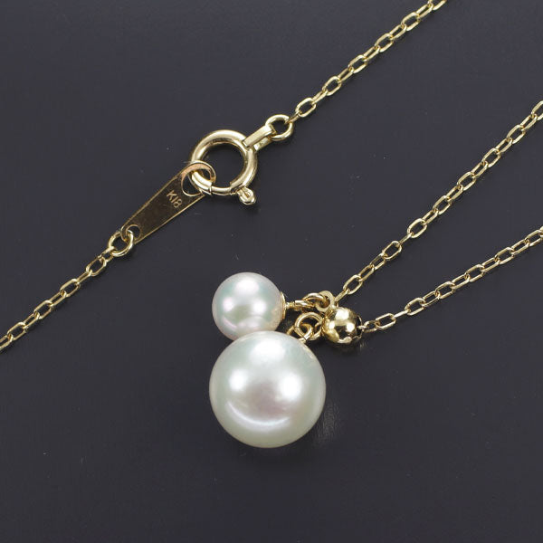 K18YG Akoya pearl necklace, diameter approx. 4.8-7.9mm, slide Y design 