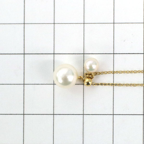 K18YG Akoya pearl necklace, diameter approx. 4.8-7.9mm, slide Y design 