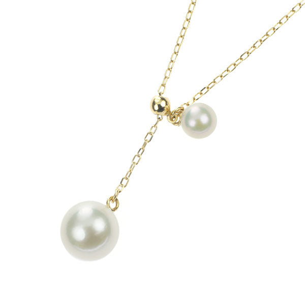 K18YG Akoya pearl necklace, diameter approx. 4.8-7.9mm, slide Y design 