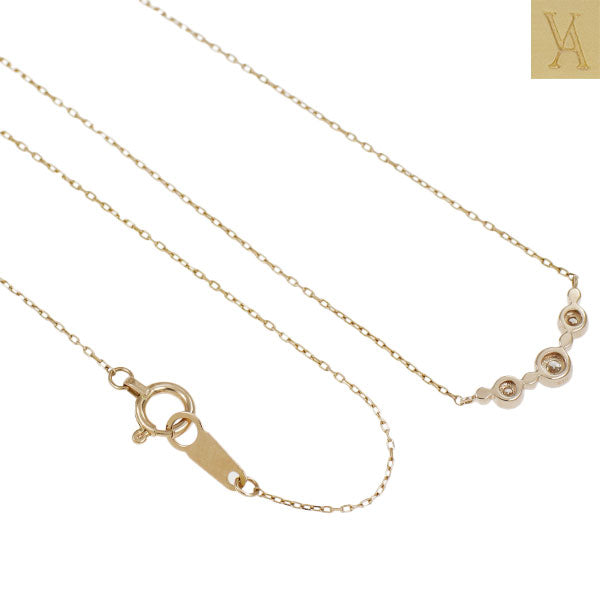 Vendome Aoyama K18PG diamond pendant necklace 