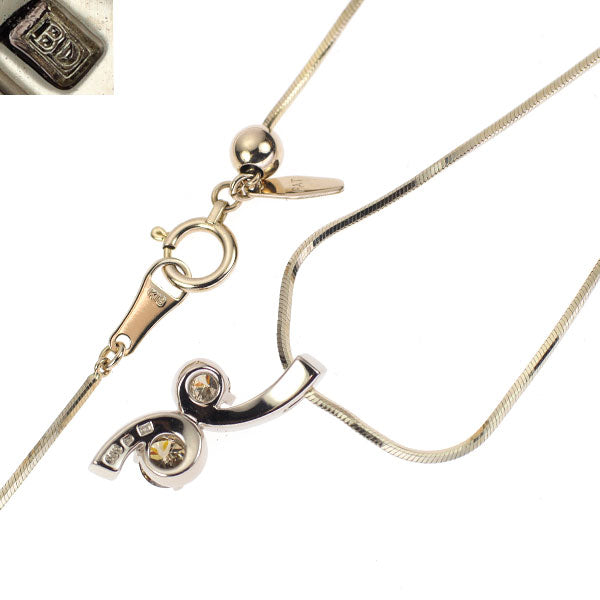 Kashikei K18BG Brown Diamond Pendant Necklace 0.30ct Float 