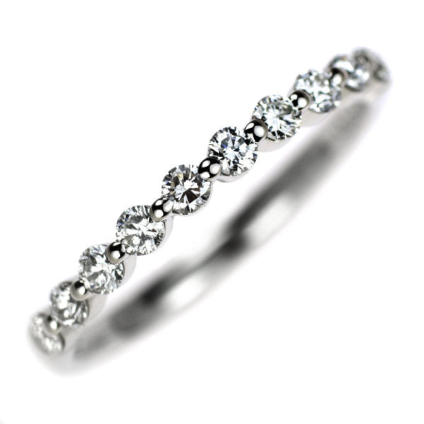 Vendome Aoyama Pt950 Diamond Ring 0.33ct Half Eternity 