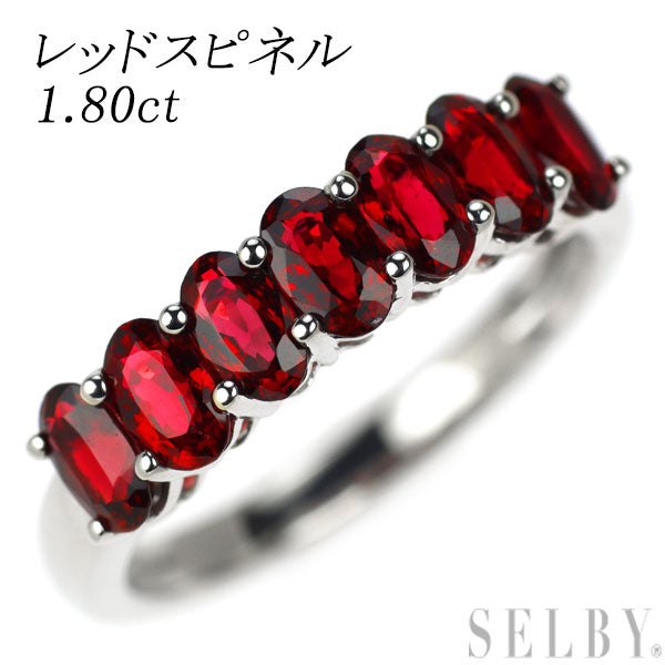 K18WG Red Spinel Ring 1.80ct 