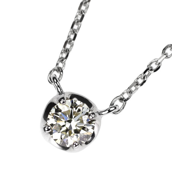 4℃ K18WG Diamond Pendant Necklace 0.208ct 