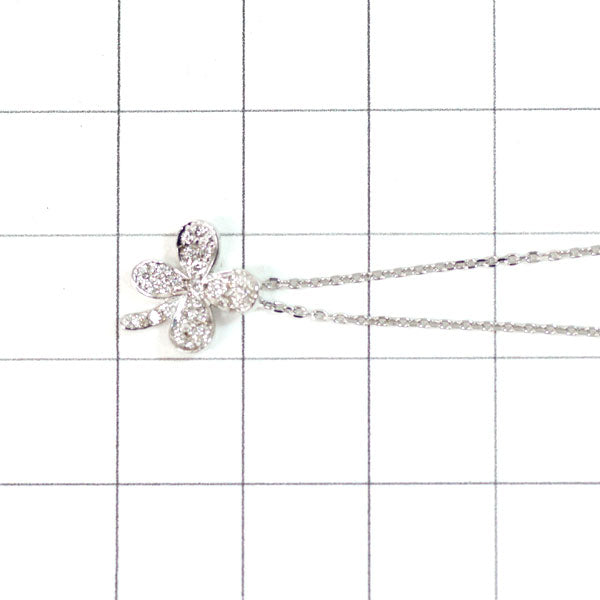 Vendome Aoyama K18WG Diamond Pendant Necklace Flower 