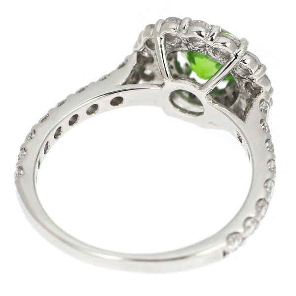 希少 Pt900 デマントイドガーネット ダイヤモンド リング 1.07ct D1.08ct
