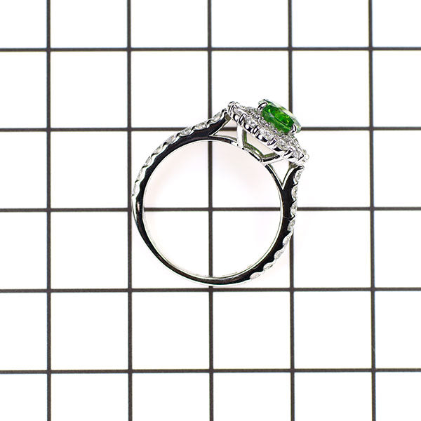 希少 Pt900 デマントイドガーネット ダイヤモンド リング 1.07ct D1.08ct