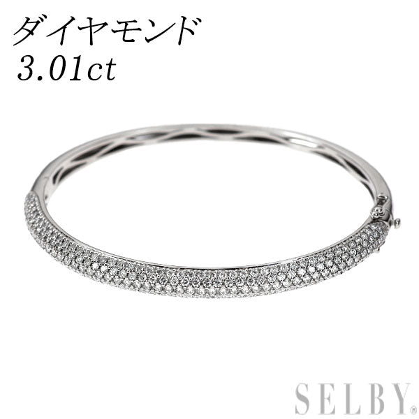 K18WG Diamond Bangle 3.01ct 