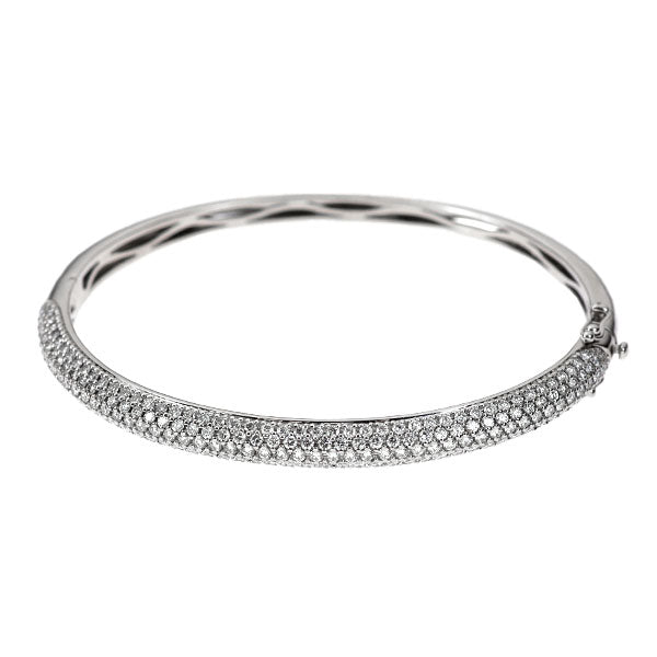 K18WG Diamond Bangle 3.01ct 