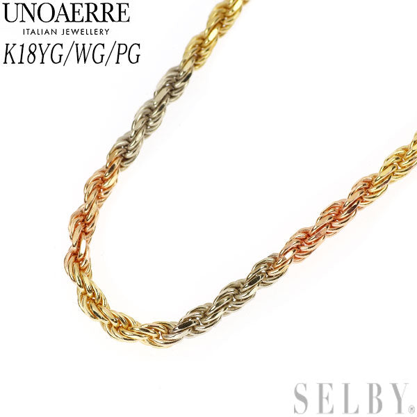 Unoaerre K18YG/WG/PG Chain Necklace 