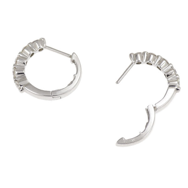 K18WG diamond earrings 0.50ct hoop 