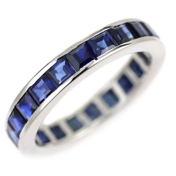 K18WG Sapphire Ring 3.00ct Full Eternity 