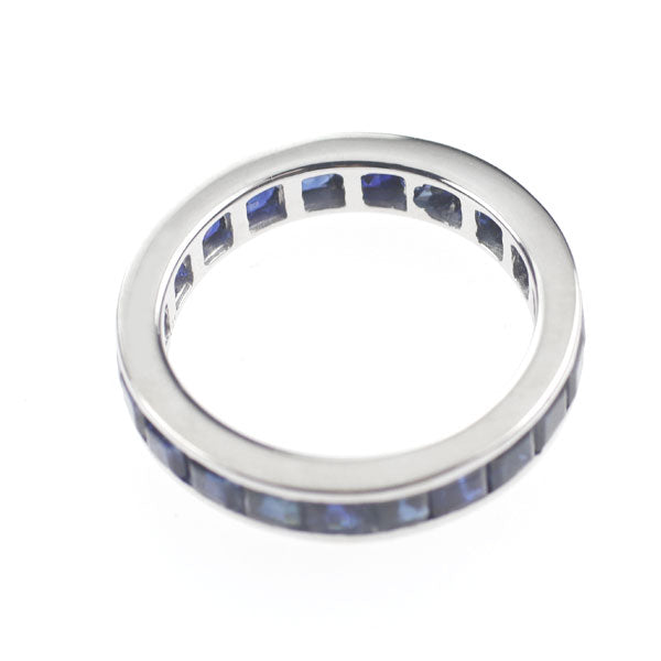 K18WG Sapphire Ring 3.00ct Full Eternity 