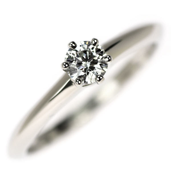 Tiffany Pt950 Diamond Ring 0.23ct Solitaire 