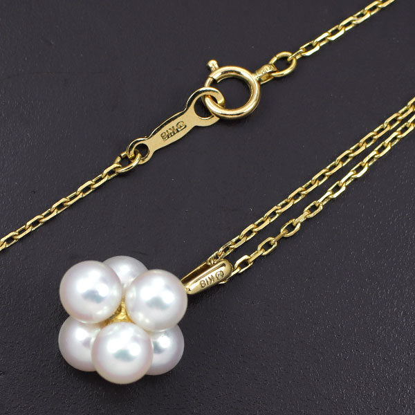 Mikimoto K18YG Akoya pearl pendant necklace, diameter approx. 5.0mm 