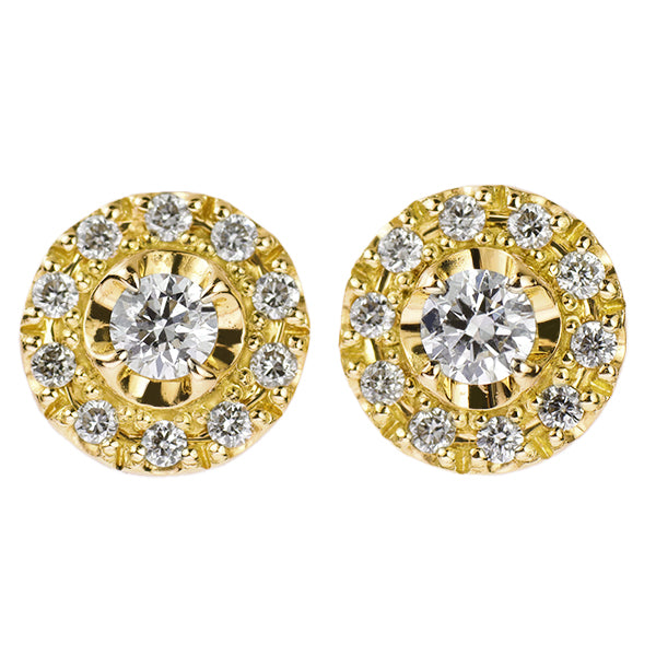 K18YG Diamond Earrings 0.18ct 