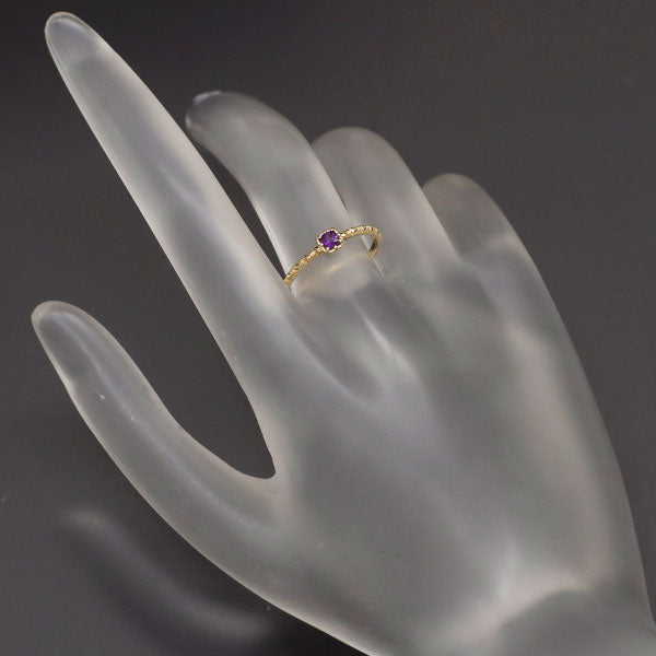 Agate K10YG Amethyst Ring 