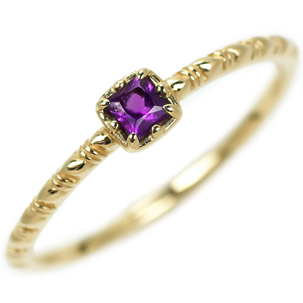 Agate K10YG Amethyst Ring 