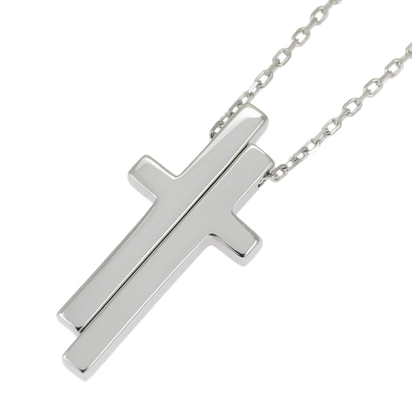 Gucci K18WG pendant necklace separate cross 