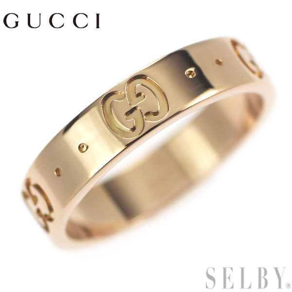 Gucci K18PG Ring Icon Size 8 