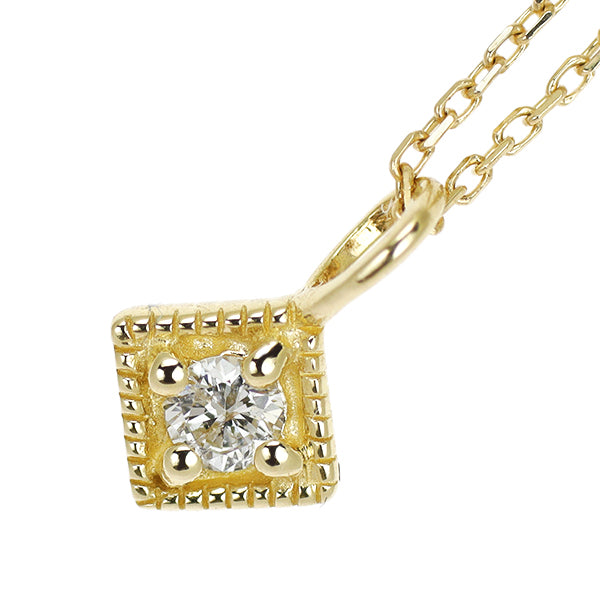 Ponte Vecchio K10YG Diamond Pendant Necklace 0.03ct 