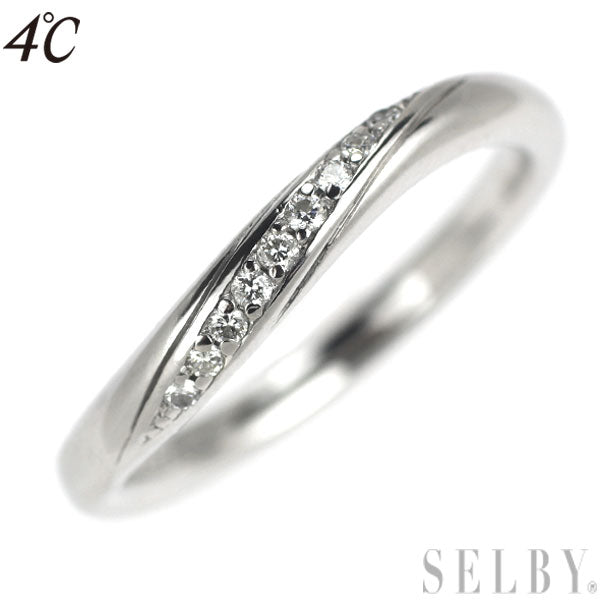 4℃ Pt950 Diamond Ring 