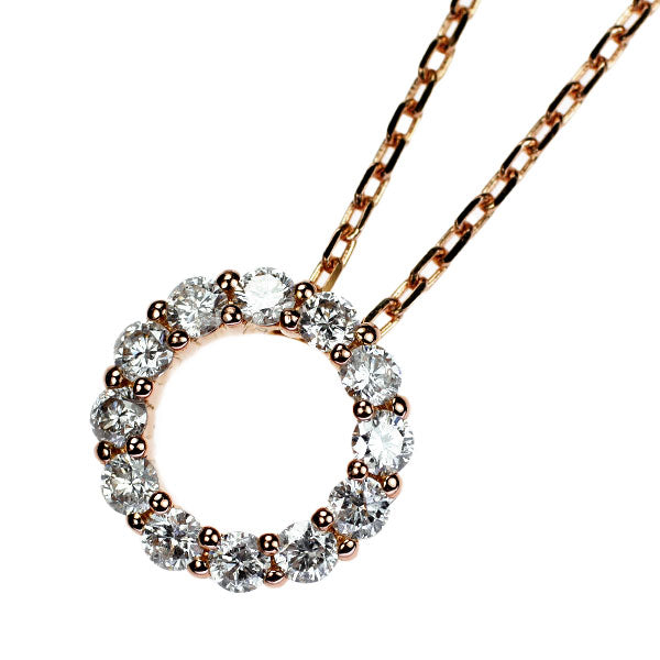 Vendome Aoyama K18PG Diamond Pendant Necklace 0.40ct 