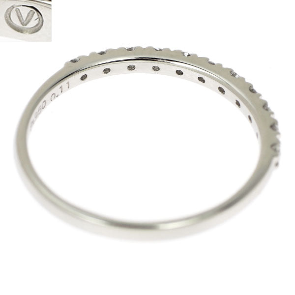 Vendome Aoyama Pt950 Diamond Ring 0.11ct Half Eternity 