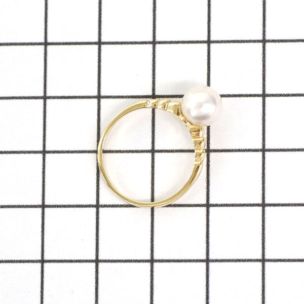 MIKIMOTO K18YG Akoya pearl ring, diameter approx. 7.4mm 