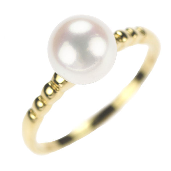 MIKIMOTO K18YG Akoya pearl ring, diameter approx. 7.4mm 