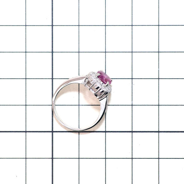 Pt900 ピンクサファイア ダイヤモンド リング 1.87ct D0.72ct