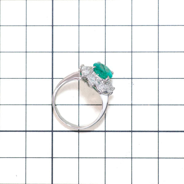 Pt900 エメラルド ダイヤモンド リング 2.213ct D1.47ct