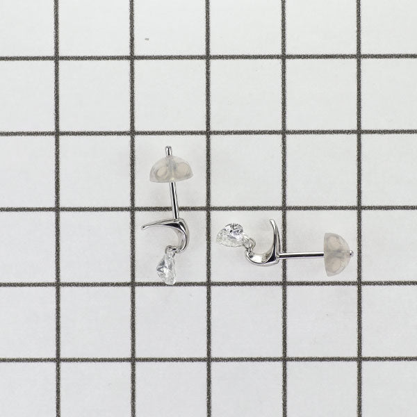 Pt900 ハートシェイプ ダイヤモンド ピアス 0.48ct