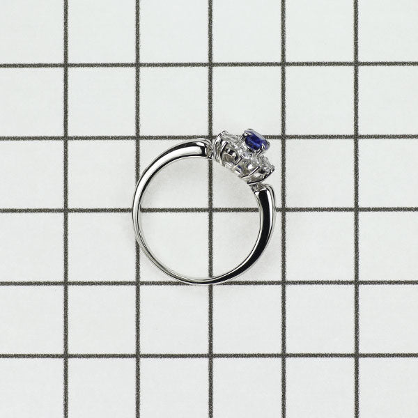 MIKIMOTO Pt900 Sapphire Diamond Ring 0.46ct D0.28ct 