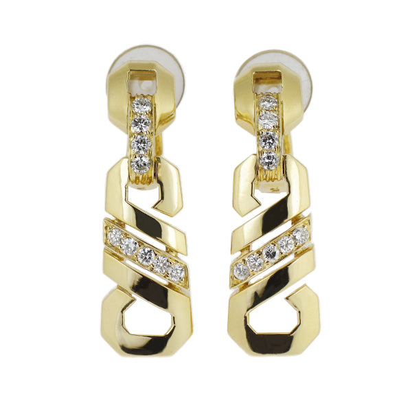 K18YG イエ ダイヤ イヤリング 計0.10ct スター 星 新品仕上済