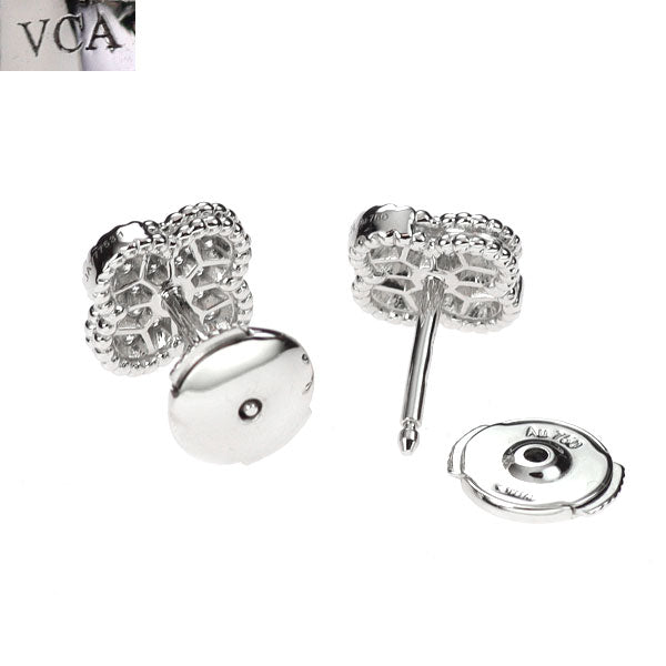 Van Cleef &amp; Arpels K18WG Diamond Earrings Sweet Alhambra 《Selby Ginza Store》 [S, Like New, Polished] [Used] 