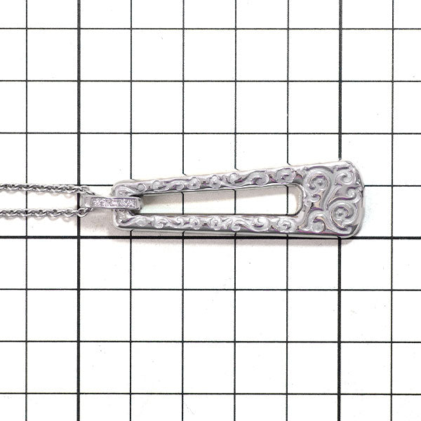 Carrera y Carrera K18WG diamond pendant necklace 