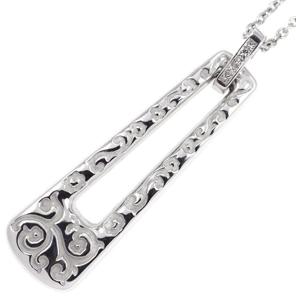 Carrera y Carrera K18WG diamond pendant necklace 