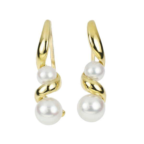 MIKIMOTO K18YG Akoya Baby Pearl Earrings, Diameter approx. 3.5-4.9mm 