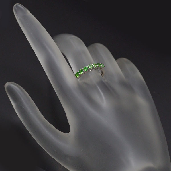 Rare K18WG Demantoid Garnet Ring 0.62ct 