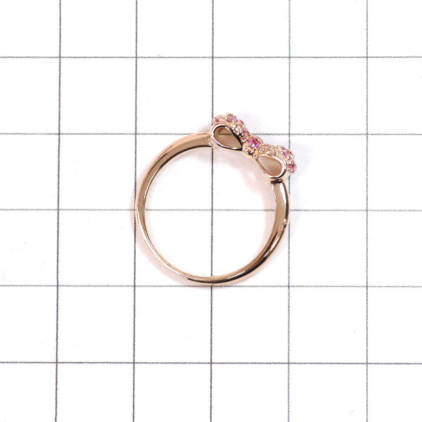 Ponte Vecchio K18PG Pink/White Sapphire Ring 0.47ct Ribbon Pavé 