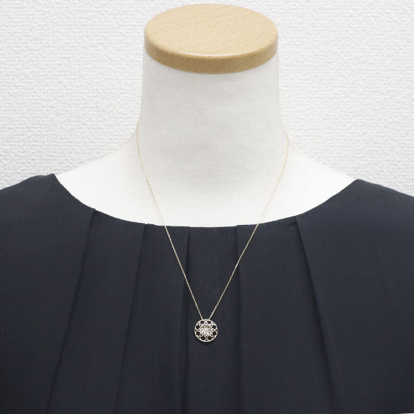 Vendome Aoyama K18YG diamond pendant necklace 