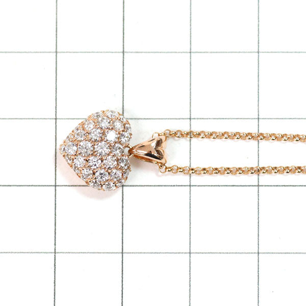 ゆきざき K18PG ダイヤモンド ペンダントネックレス 0.70ct クールハート